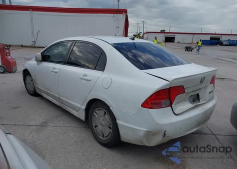 2007 Honda Civic Hybrid from USA, damaged, VIN JHMFA36227S017171